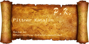 Pittner Katalin névjegykártya